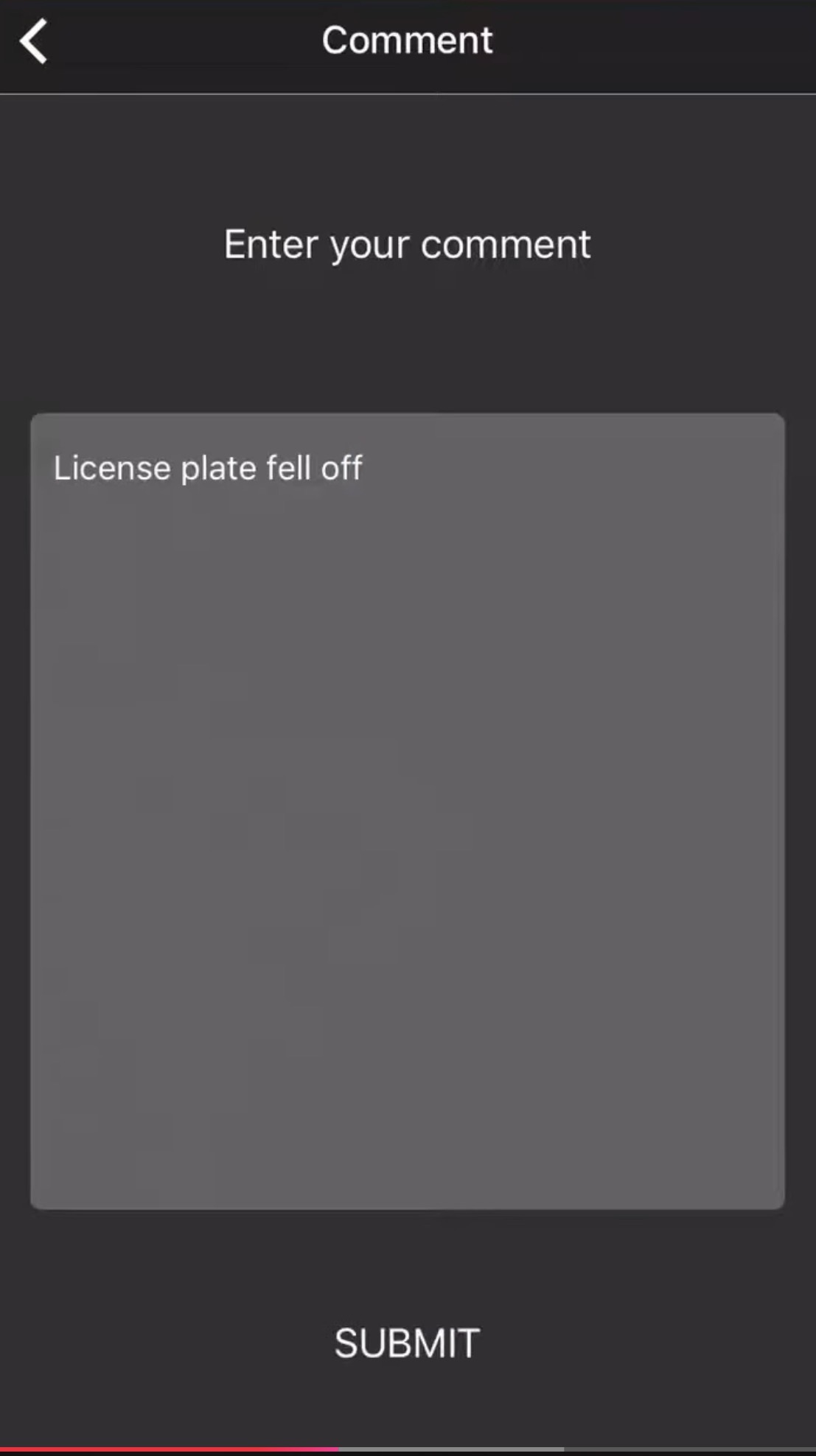 Stay Inspected mobile app inspection problem comment screen